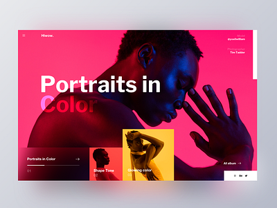 Portraits in Color color photography ui user experience user interface ux web
