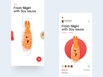Japanese cuisine App app cuisine eat hiwow ios japan japanese food nagiri sushi ui user experience user interface ux