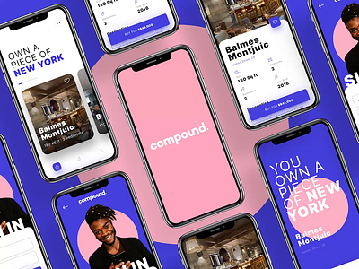 Compound Proposal 02 animation app iphone kit motion motion graphics pink real estate shop ui