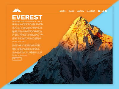 Everest / 30 Days 30 UI Designs #11 abstract app design flat mobile ui ux vibrant website