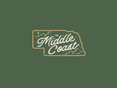 Middle Coast hand drawn illustration lettering midwest vintage