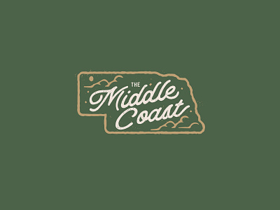 Middle Coast hand drawn illustration lettering midwest vintage