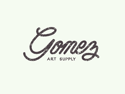 Gomez Art Logo branding hand lettering identity illustrator lettering logo logo design print stamp type