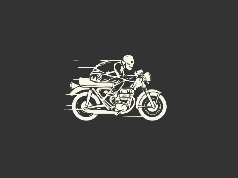 Bike Ride animate animated gif hand drawn illustration motion graphic motorcycle