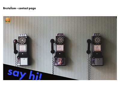 a brutalist contact page