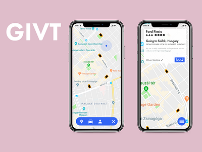 GIVT - Find a drive find a drive givt help l social travel app socia ui ux