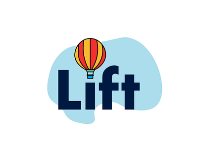 Lift - a hot air balloon company dailylogochallenge day 2 graphic design hot air balloon logo