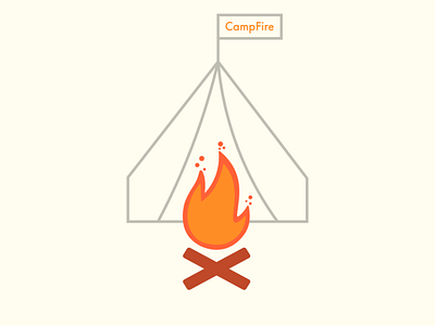 CampFire - Team builder company branding dailylogochallenge day 10 flame logo graphic design