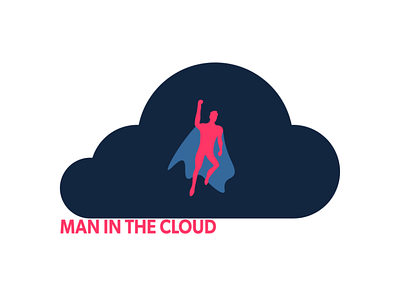 Man in the cloud - Cloud Computing company branding cloud computing logo dailylogochallenge day 14 graphic design illustration