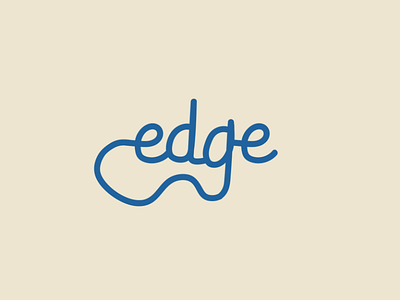edge - hand lettering logo branding dailylogochallenge day 15 graphic design hand lettering logo illustration