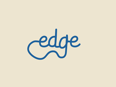 edge - hand lettering logo