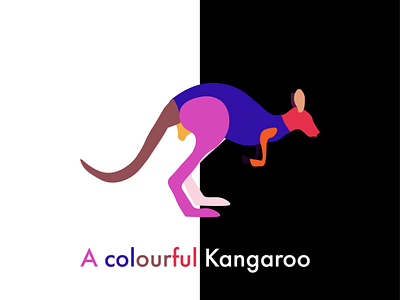 Kangaroo logo - A colourful Kangaroo branding dailylogochallenge day 20 graphic design illustration kangaroo logo