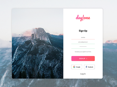 Daily UI Challenge 001 001 1 daily daily challenge daily ui challenge page sign up ui