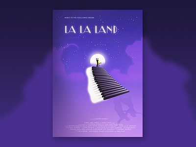 La La Land Poster design illustration la la land movie olly moss photoshop piano poster