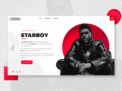 Daily UI #001 - About page about artist daily design interface page the weeknd ui ux web