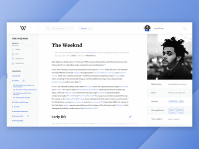 Wikipedia Redesign Concept