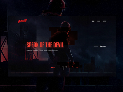 Daredevil - Concept Design daredevil dark hero marvel netflix ui ux website