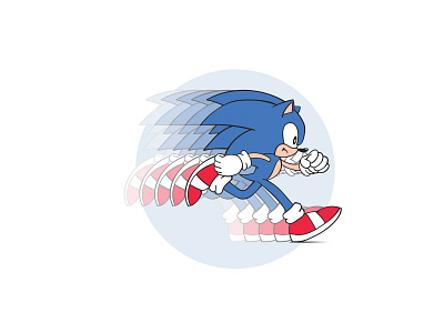 Sonic The Hedgehog adobe illustrator flat design flat illustration freelance designer graphic desgin vector artwork vector illustration