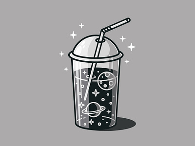 Space Milkshake adobe illustrator fast food flat design flat illustrator food milkshake space vector artwork vector illustration