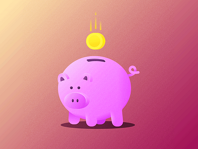 Piggy Bank adobe illustrator flat design money piggy bank savings ui ux ui ux design vector artwork vector illustration web design
