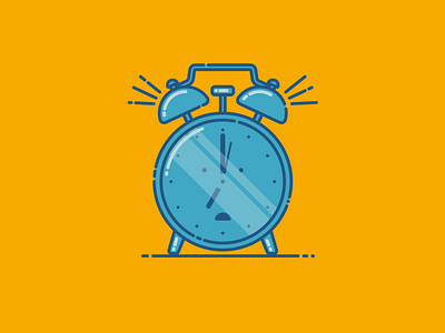 Sleepy Clock After 7am adobe illustrator alarm clock flat design freelance illustrator funny funny character job day morning vector illustrator