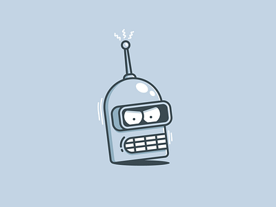 Bender (Futurama) adobe illustrator cartoon character flat illustration freelance designer funny character graphicdesign vector artwork