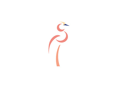 Flamingo Logo bird brand cute flamingo logo