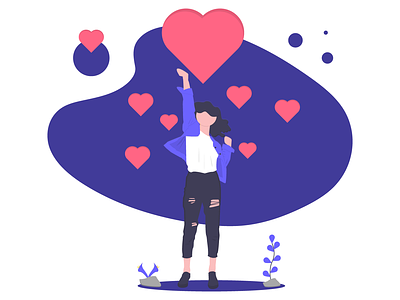 Super Thank You character free illustration love woman