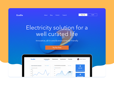 Landing page concept dailyui design landing page ui ux website