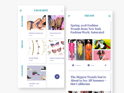 Fashion Magazine app design fashion app flat magazine design ui ux women