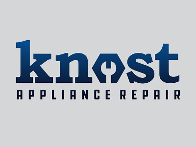 knost appliance repair design gradient logo type typogaphy vector