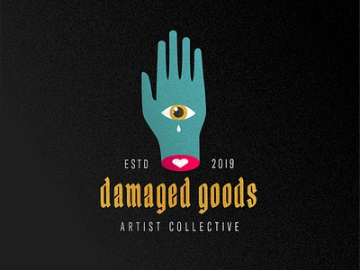 Damaged Goods Part II branding damaged hand eye heart tear design graphic design illustration logo typography vector wichita