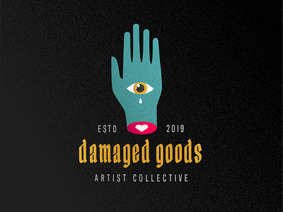 Damaged Goods Part II branding damaged hand eye heart tear design graphic design illustration logo typography vector wichita