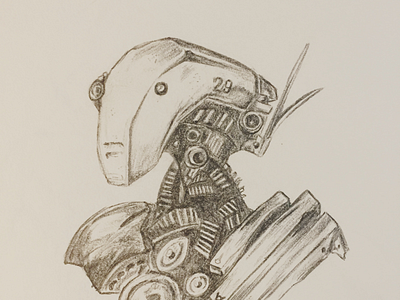 I'm 29 drawing paper pencil robot sketch
