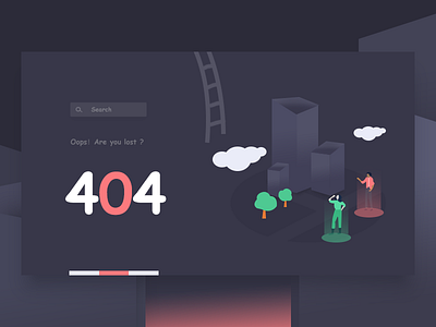 404 illustration design