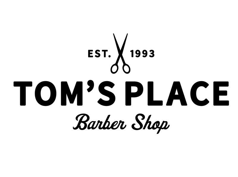 Tom's Place Barber Shop Logo by Mac South on Dribbble