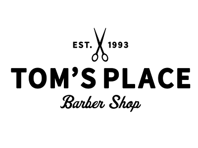 Tom's Place Barber Shop Logo