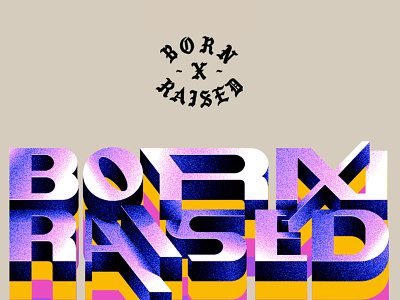 BORN X RAISED 02 art artdirection design illustration lettering typography