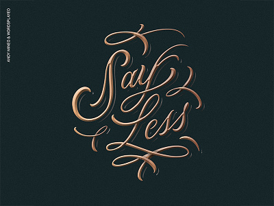 Say Less art brand branding design font goodlettersco humble tshirt type typography