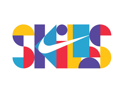 SKILLS - NIKE art design direction hust lettering nike shapes skill typography