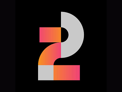 Number 2 artdirection design dribbble dribbble ball illustration lettering numbers typography