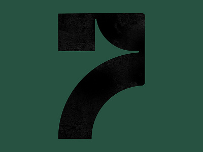 Number 7 artdirection branding calligraphy design lettering numbers seven type typography