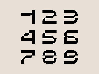 Numbers artdirection branding creative design illustration lettering numbers typography vector vintage