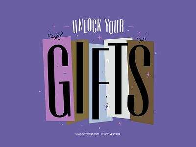 Unlock you gifts art branding design illustration lettering type typefaces typography