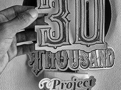 30 thousand Project Views 3d 3d type drawing drawn type hand lettering lettering paper paper craft