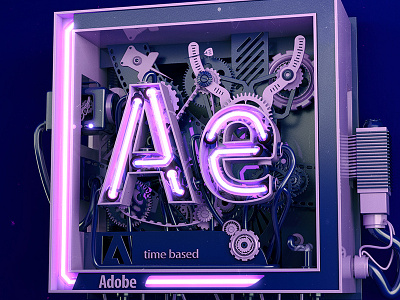 Adobe After effects Neo-Cube 3d adobe aftereffects cube logo neon
