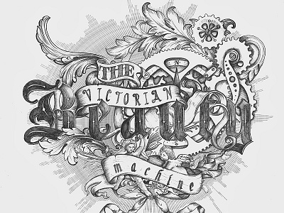 The Victorian Beauty Machine craft drawing hand lettering pencil steampunk victorian