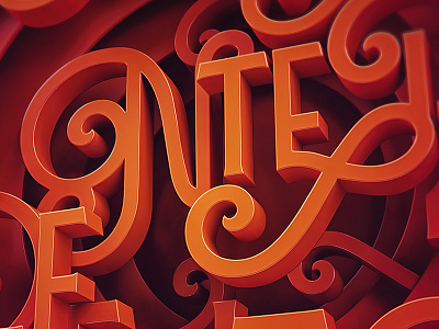 Lubaline Center of Attention 3d attention decorative depth lubalin lubaline type typography