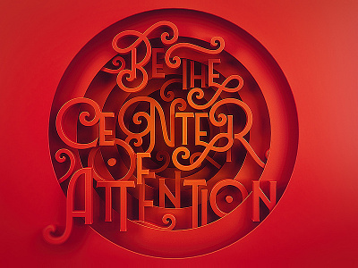 Lubaline Center of Attention 3d attention decorative depth lubalin lubaline type typography