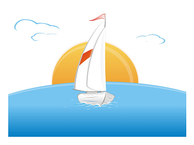 Illustration yacht